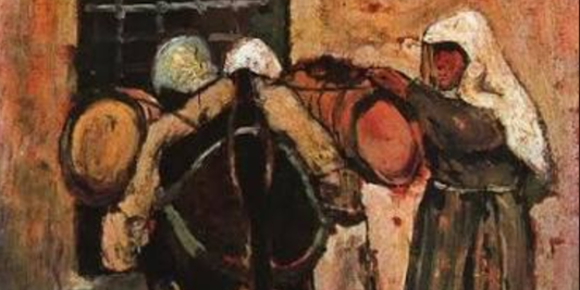 Suora con asino di Giovanni Fattori: l'ambiente rurale diventa teatro di religiosità
