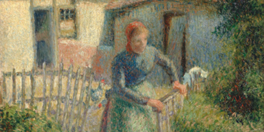 Bergère rentrant des moutons di Camille Pissarro: un momento di quiete pastorale ritratto in modo poetico
