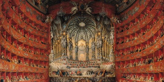 La magnificenza barocca del Concerto dato dal Cardinale de La Rochefoucauld al Teatro Argentina di Giovanni Pannini