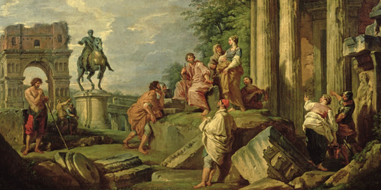 Contadini tra Rovine Romane di Giovanni Pannini: l'immaginazione della vita rurale nell'antichità