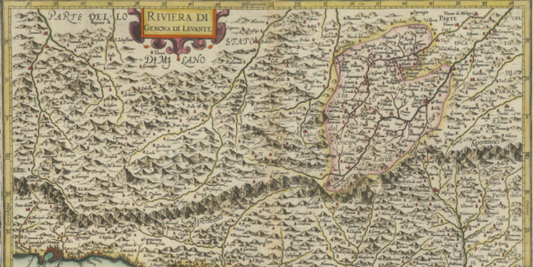 Mappa dell'antica riviera genovese del Levante di Antonio Mangini: un capolavoro paesaggistico