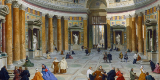 Interno del Pantheon Roma di Pannini: maestosità e sacralità del celebre monumento