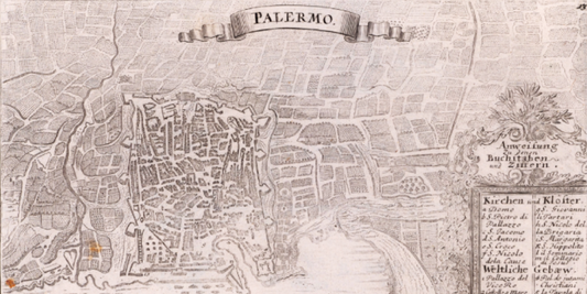 Veduta di Palermo: la fusione fra l'occhio nordico di Bodenehr e l'anima meridionale della città