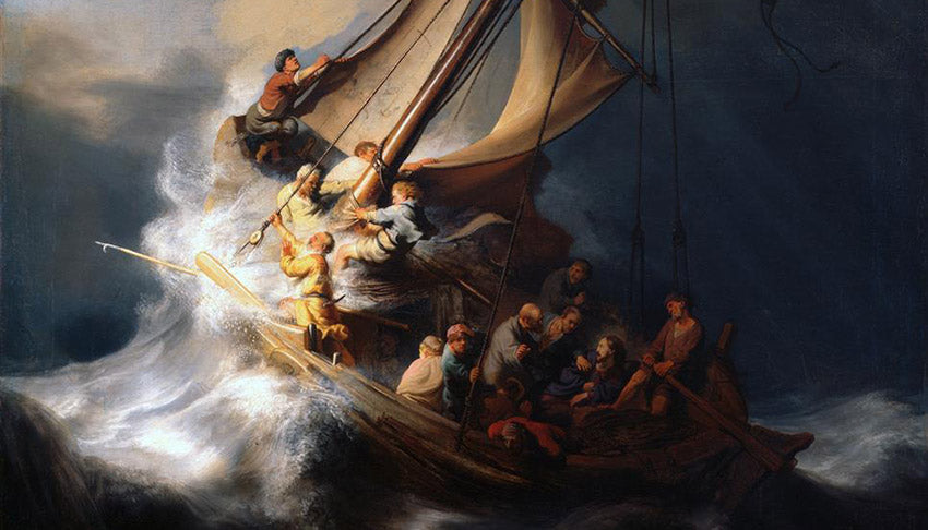 La tempesta sul mare di Galilea il dipinto storico di Rembrandt van Rijn