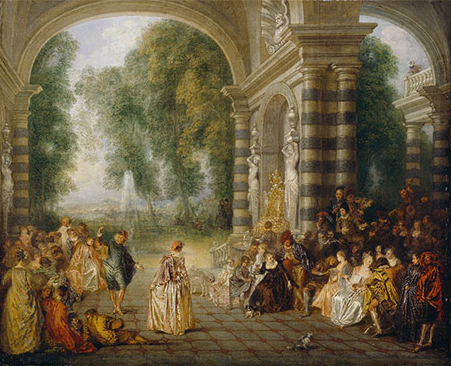 Les Plaisirs du Bal by Antonio Watteau on refined Amalfi paper