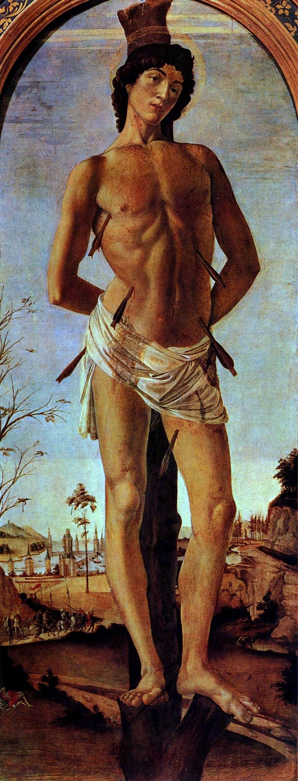 Il Martirio di San Sebastiano - Sandro Botticelli su carta Amalfi
