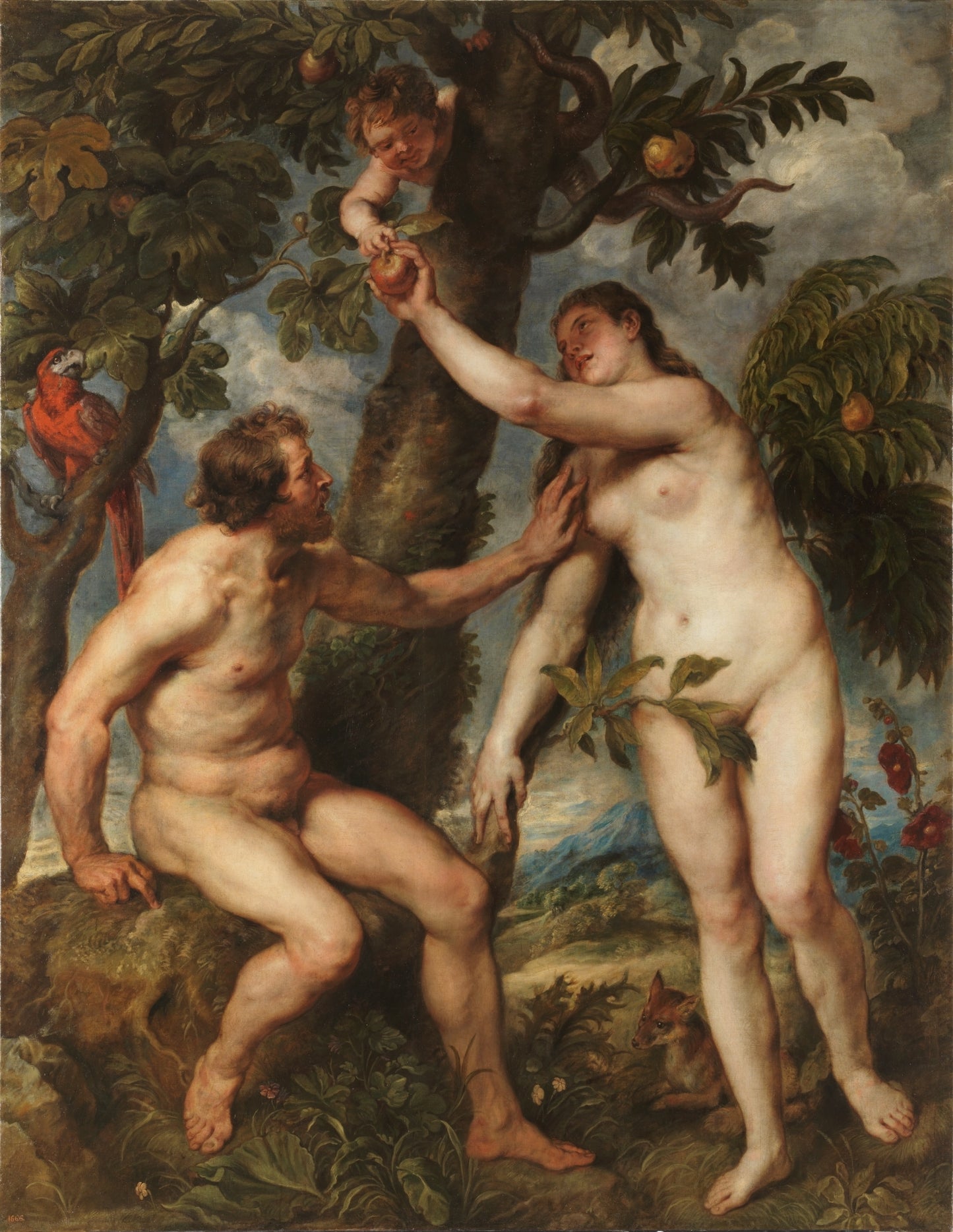 Adamo ed Eva nel Paradiso terrestre - Peter Paul Rubens su pregiata carta Amalfi