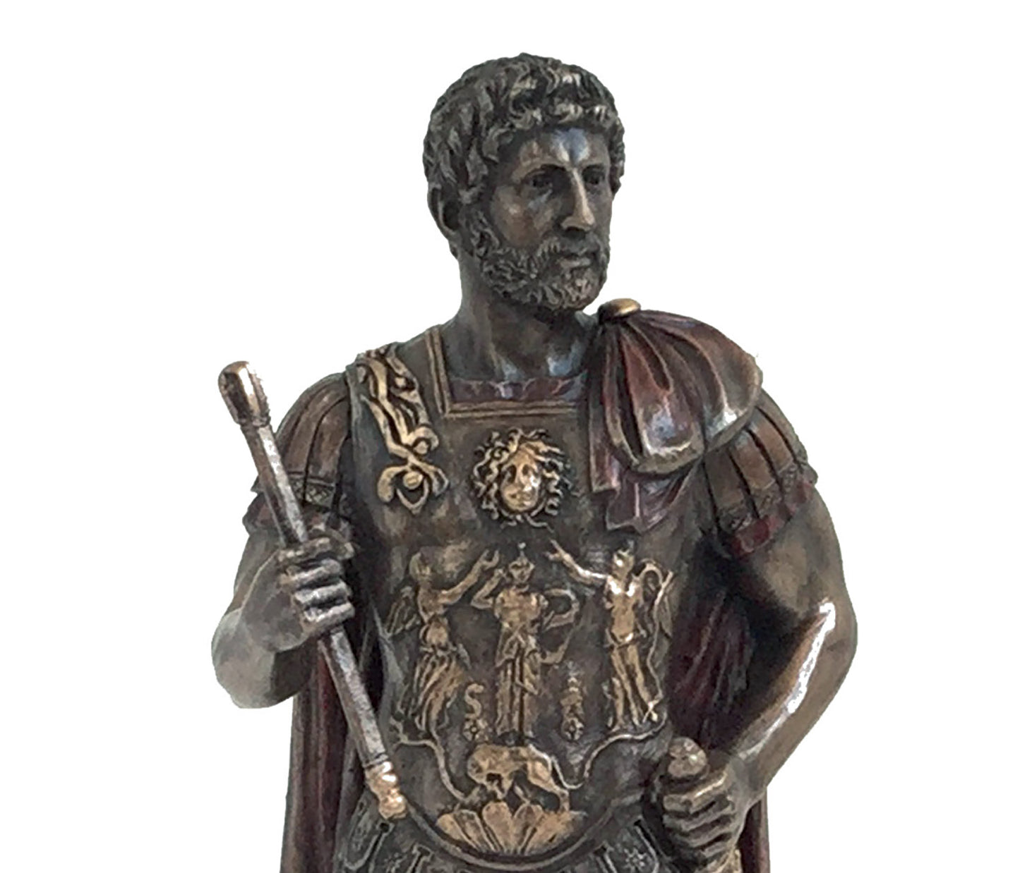 Emperor Hadrian. Handmade bronzed resin statue