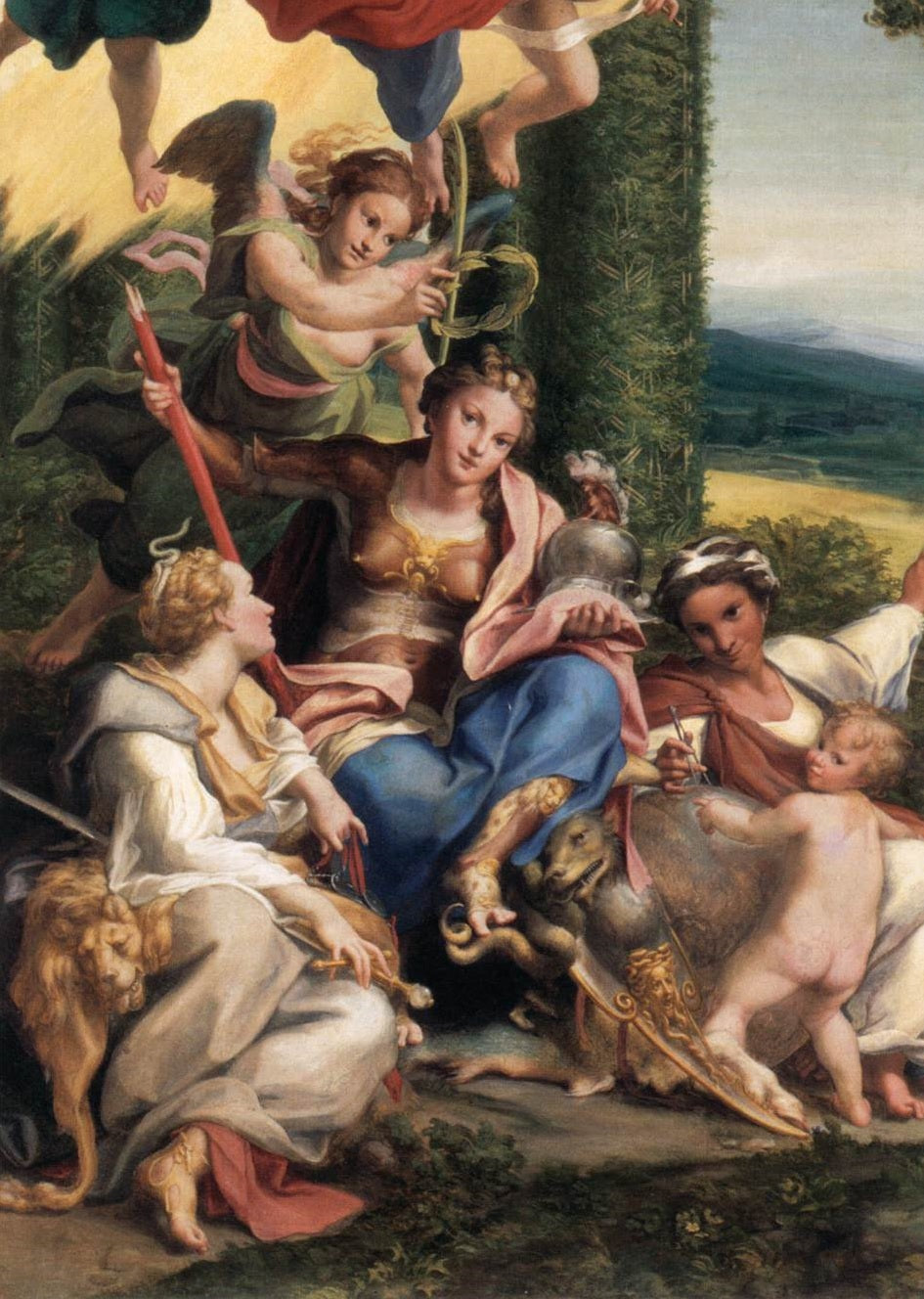Allegoria della Virtù - Correggio - Antonio Allegri su pregiata carta Amalfi