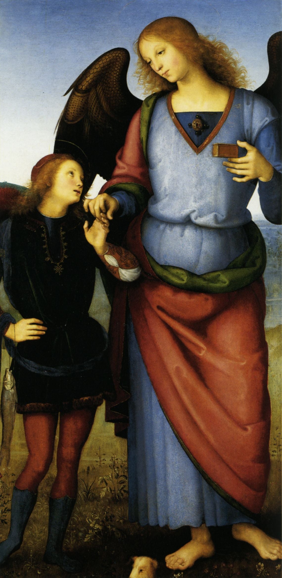 Arcangelo Raffaele con Tobia - Perugino - Pietro Vannucci su pregiata carta Amalfi