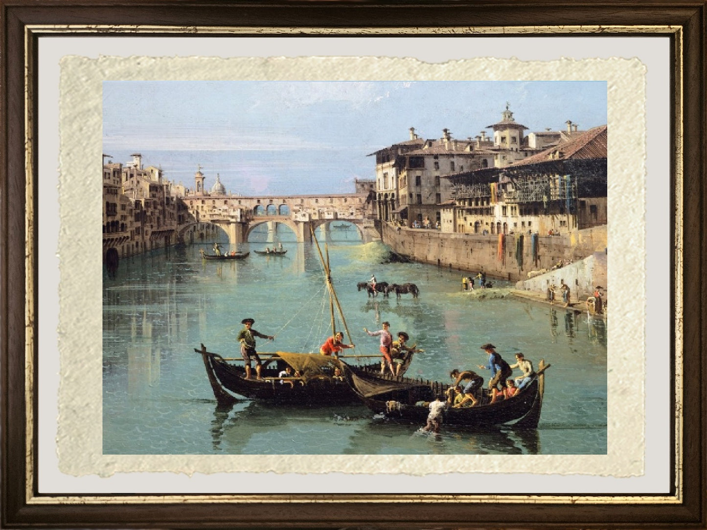 Arno e Ponte Vecchio in Firenze - Bernardo Bellotto