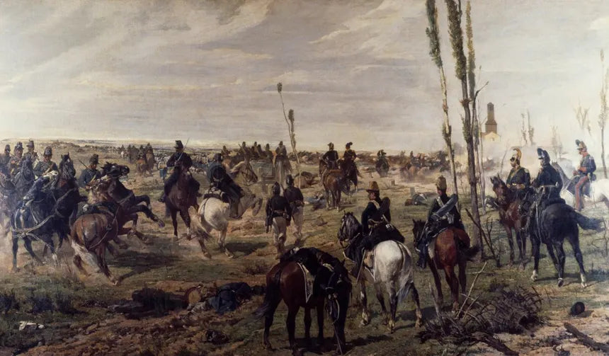 Assalto a Madonna della Scoperta di Giovanni Fattori su pregiata carta Amalfi