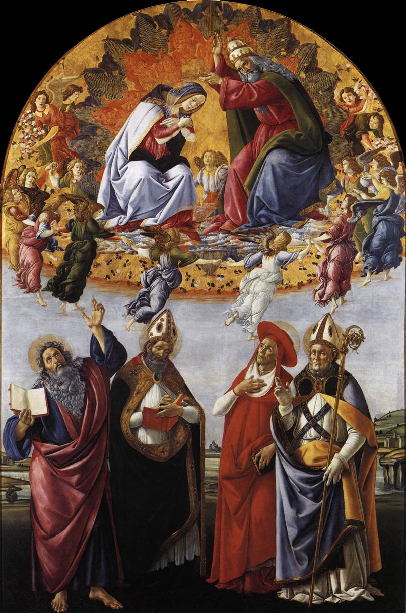 La Pala di San Marco o Incoronazione della Vergine - Sandro Botticelli su carta Amalfi