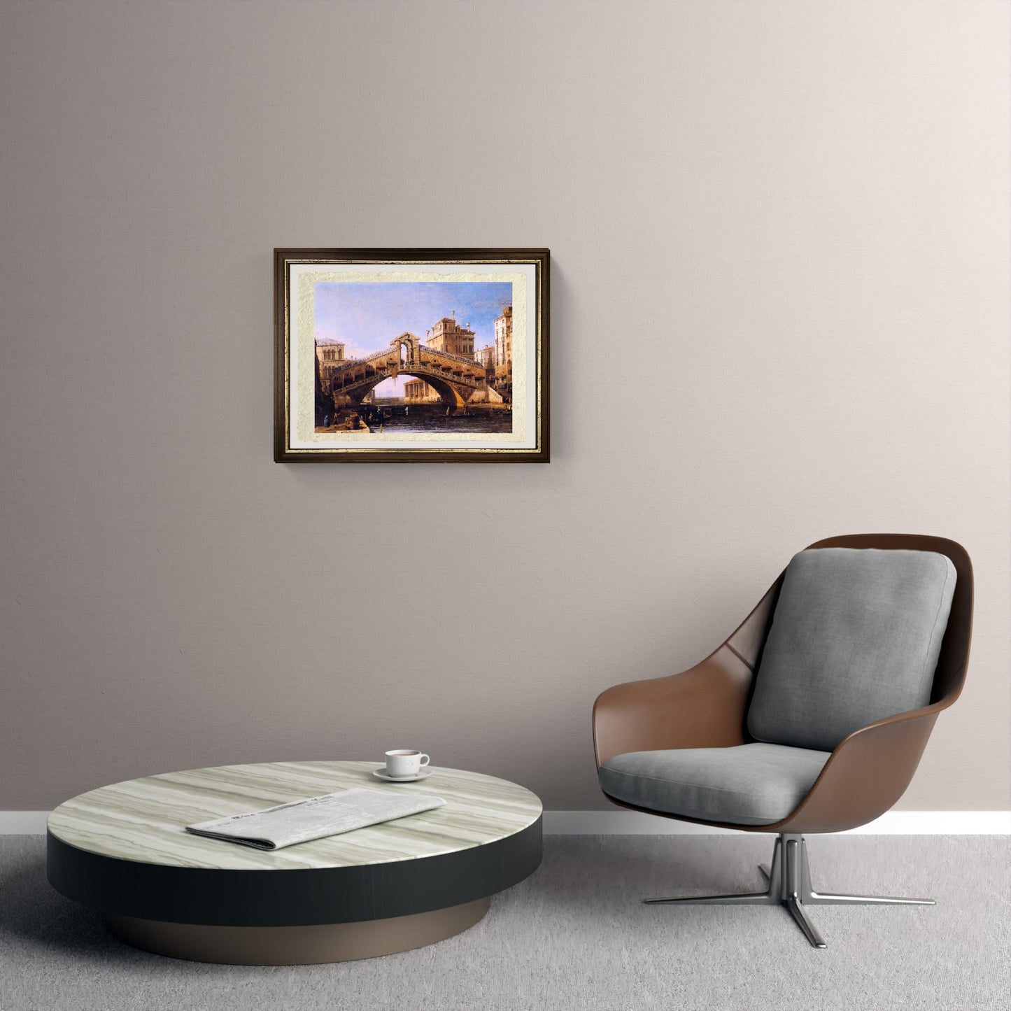 Capriccio del Ponte di Rialto con la Laguna - Giovanni Antonio Canal detto Canaletto