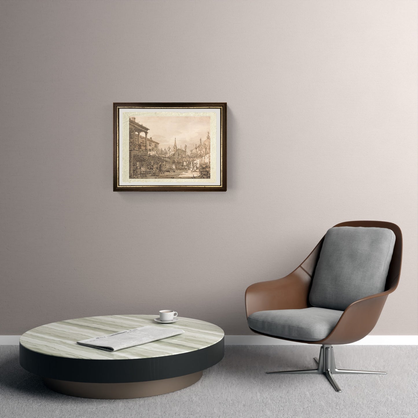 Capriccio of a Venetian Courtyard - Giovanni Antonio Canal known as Canaletto