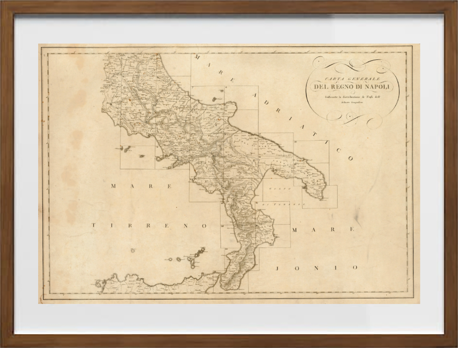 Carta generale del regno di Napoli di Giovanni Antonio Rizzi-Zannoni