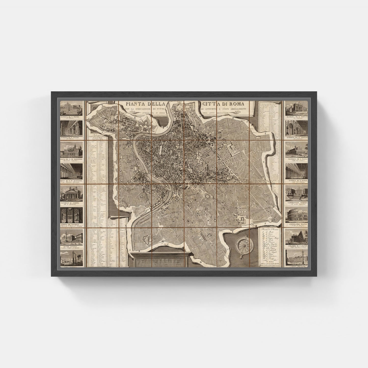 Plan of the City of Rome by Pietro Ruga
