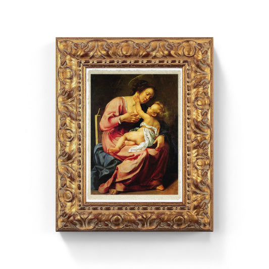 Madonna col Bambino, Artemisia Gentileschi. Riproduzione carta Amalfi