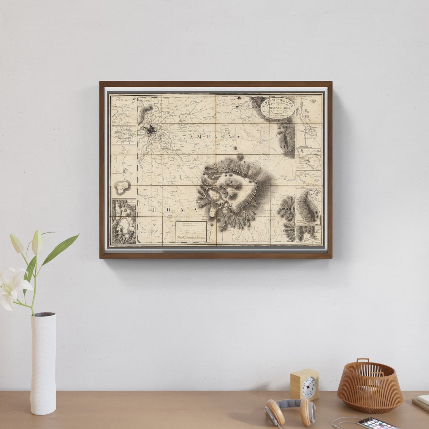 Topographical map of the most interesting part of the Roman Campaign (1827)
