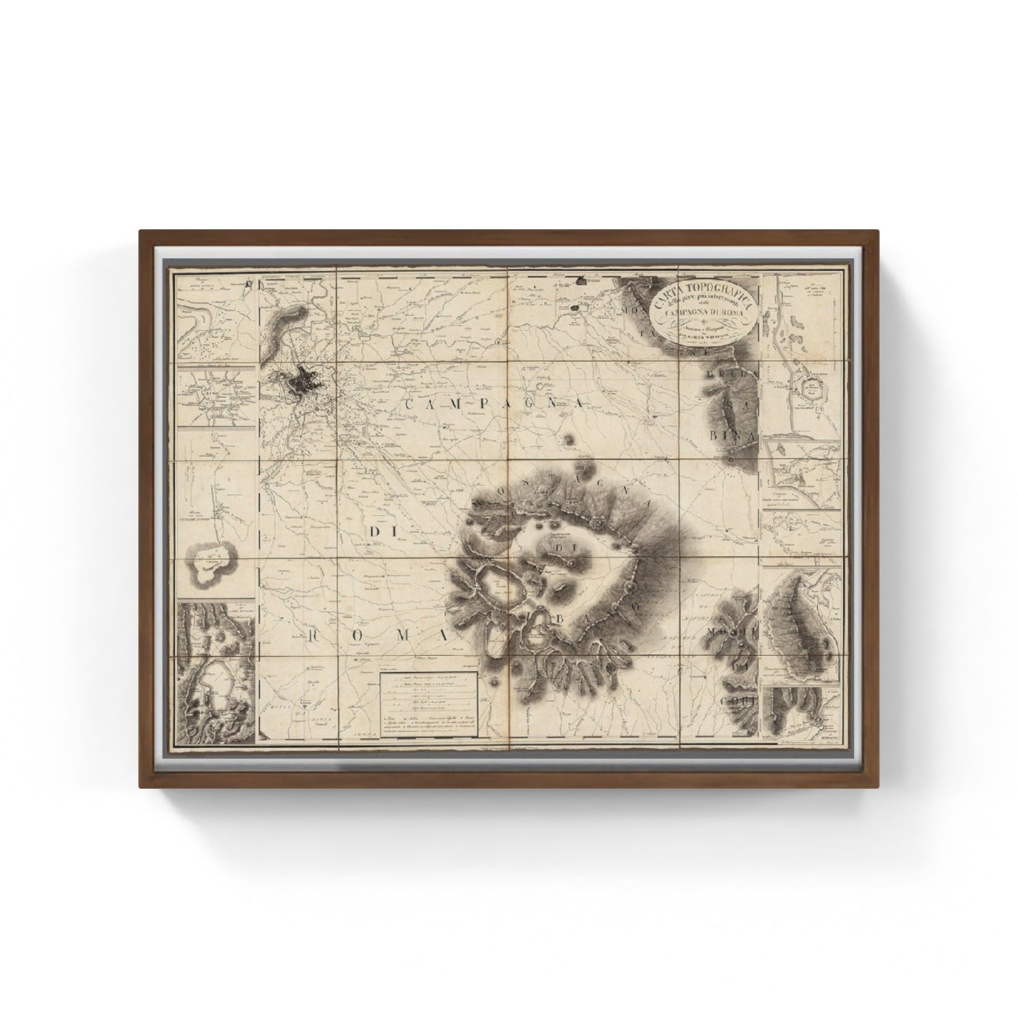 Topographical map of the most interesting part of the Roman Campaign (1827)