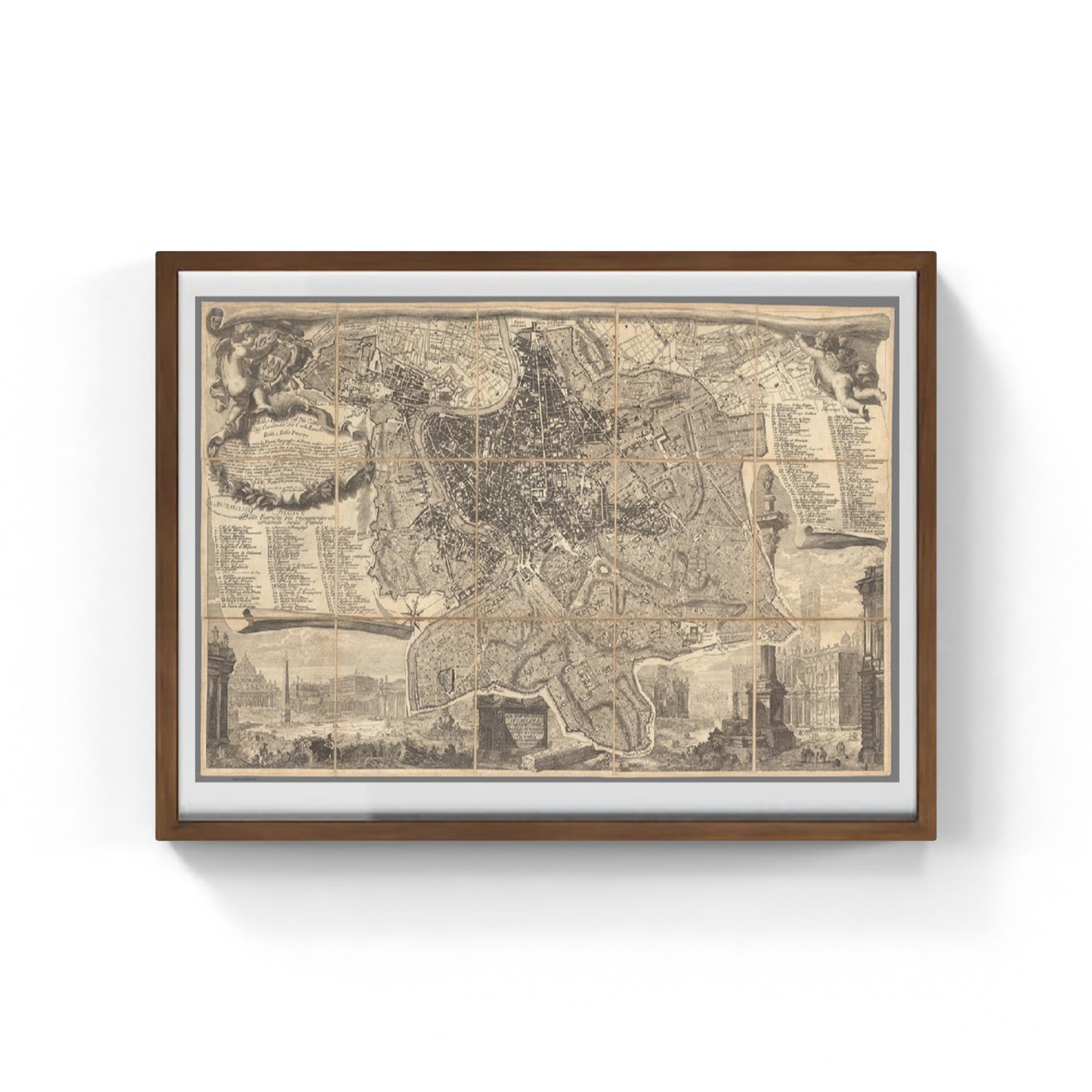 The topography of Rome by Gio. Batta Nolli (1773)
