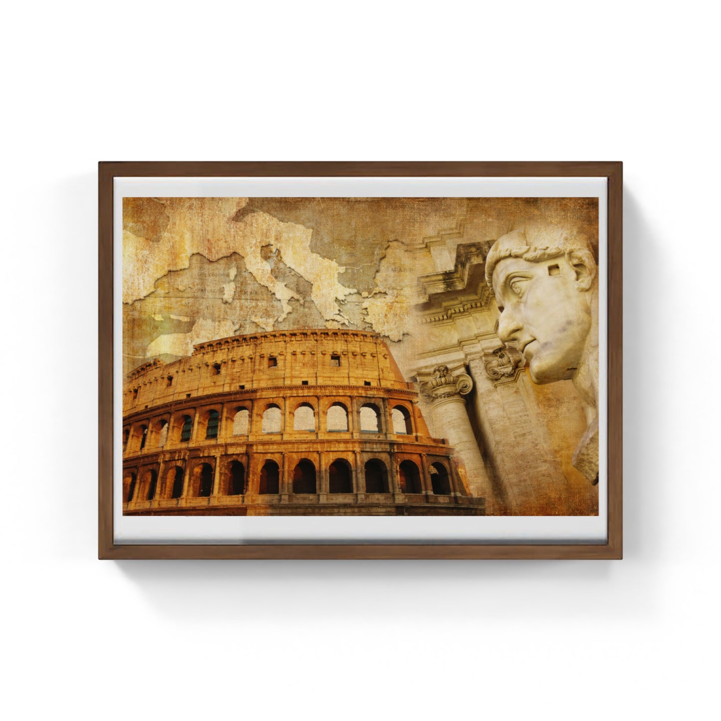 Map of the Roman Empire with Colosseum