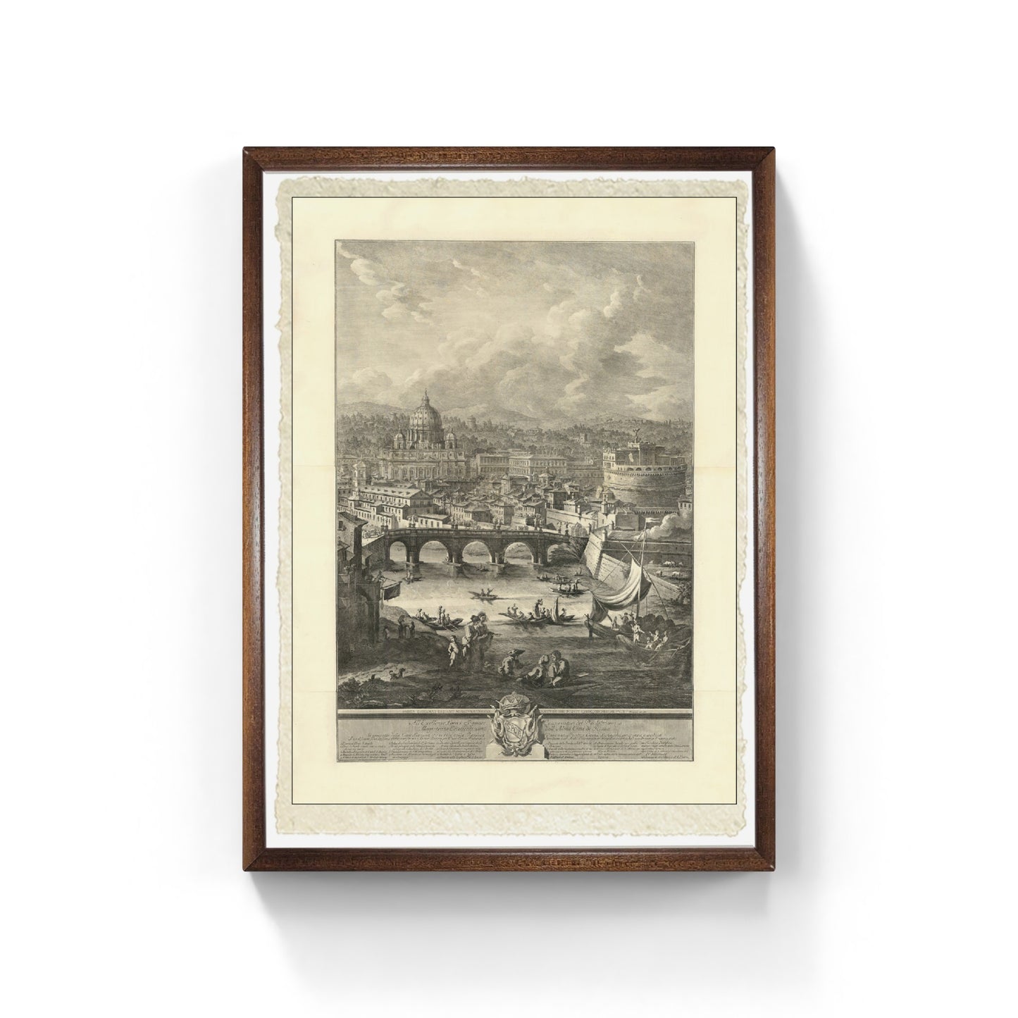 The Prospect of the Leonine City, seen with the Vatican Basilica, Bridge, and Castel S. Angelo (1765)