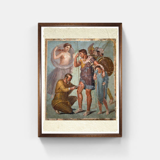 Pompei. Affresco con Enea ferito