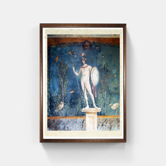 Pompei. Affresco di una statua di Marte