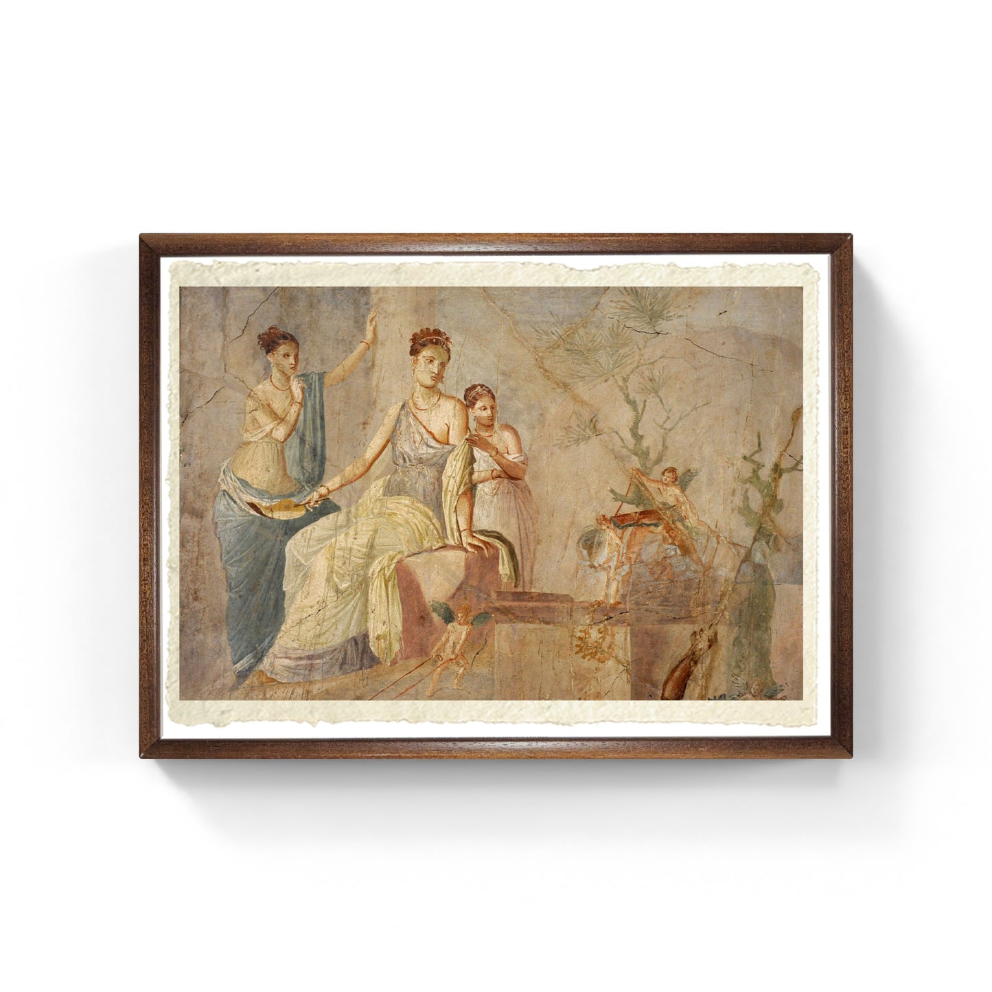 Pompei. Affresco romano raffigurante Eracle e Onfale