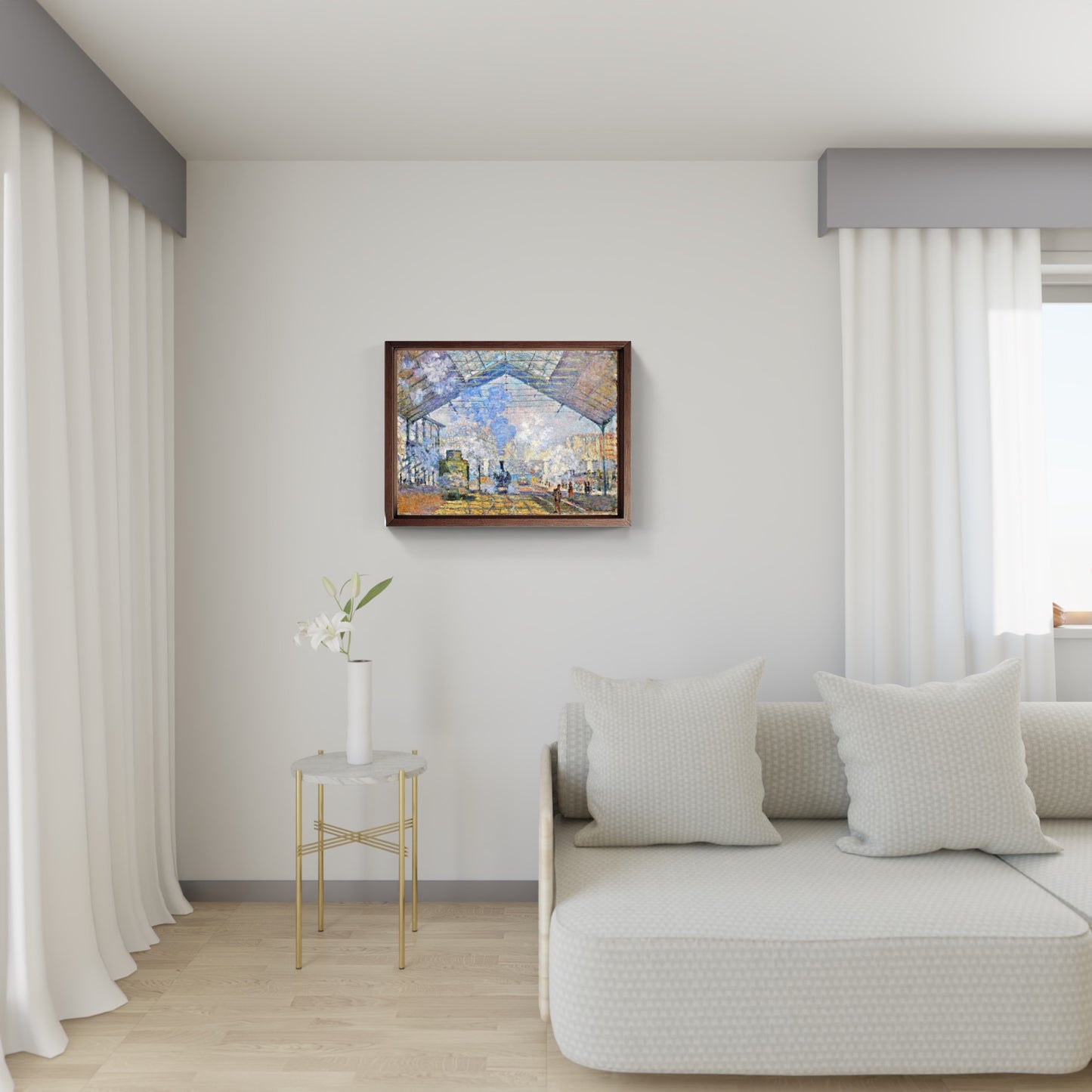 The Gare St Lazare, painting by Claude Monet