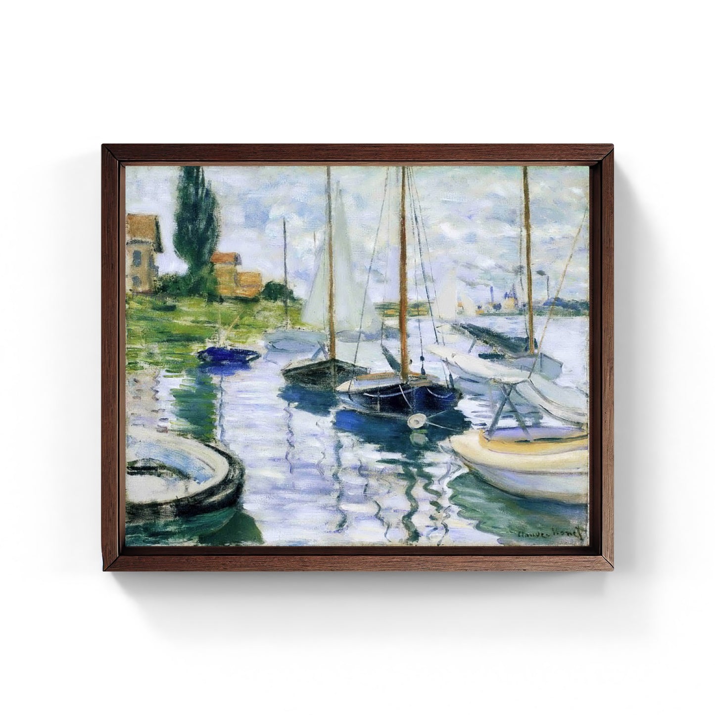 Barche sulla senna a Le Petite-Gennervilliers, quadro di Claude Monet