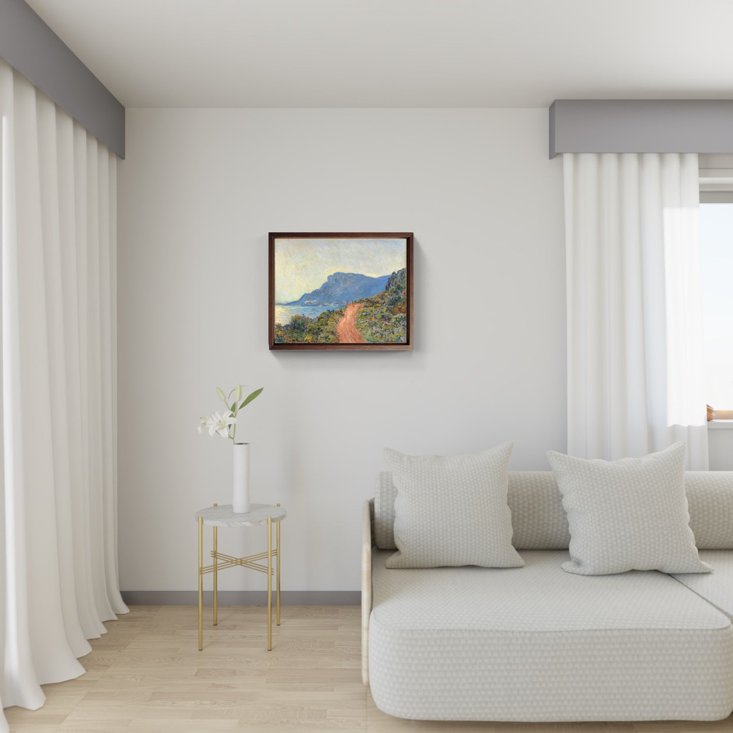 The corniche of Monaco, painting by Claude Monet