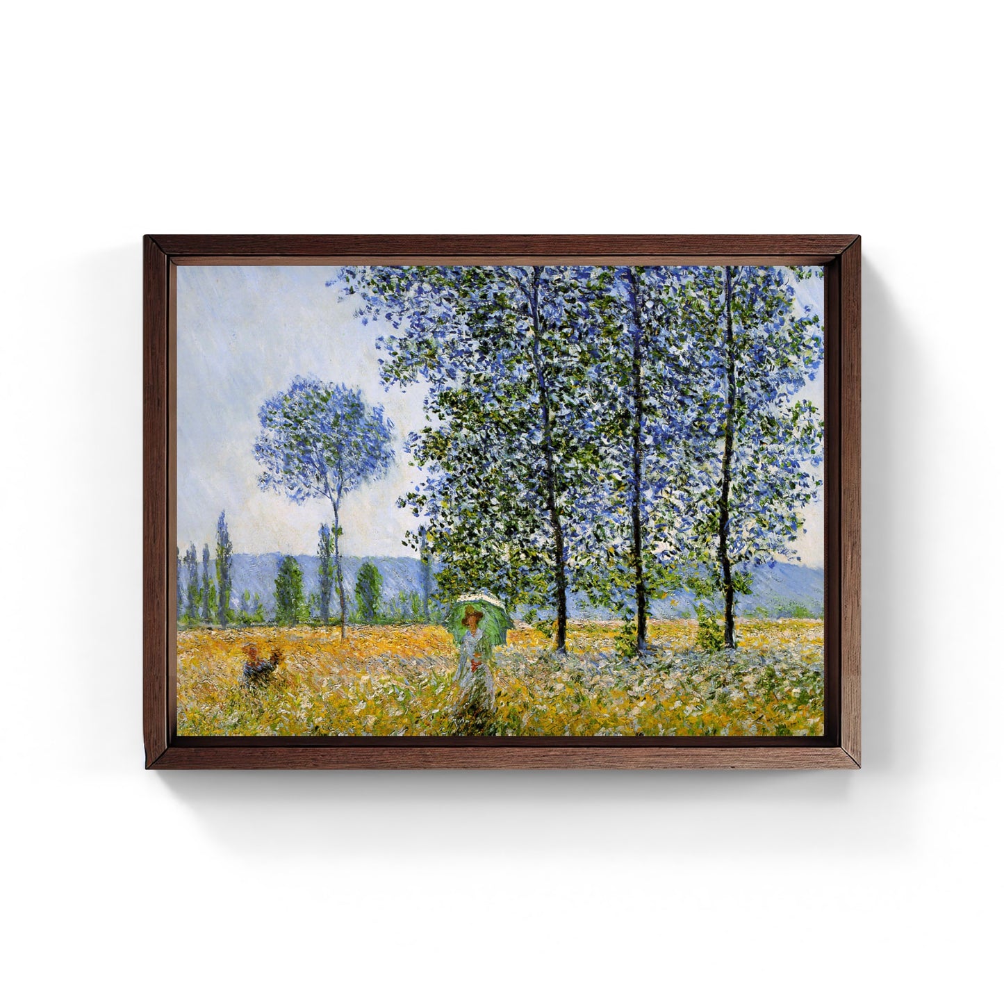 Pioppi, effetto del sole, quadro di Claude Monet