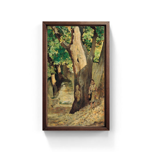 Bambina in un bosco di Giovanni Fattori