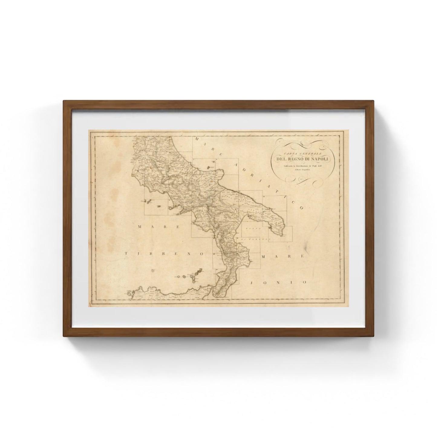 Carta generale del regno di Napoli di Giovanni Antonio Rizzi-Zannoni