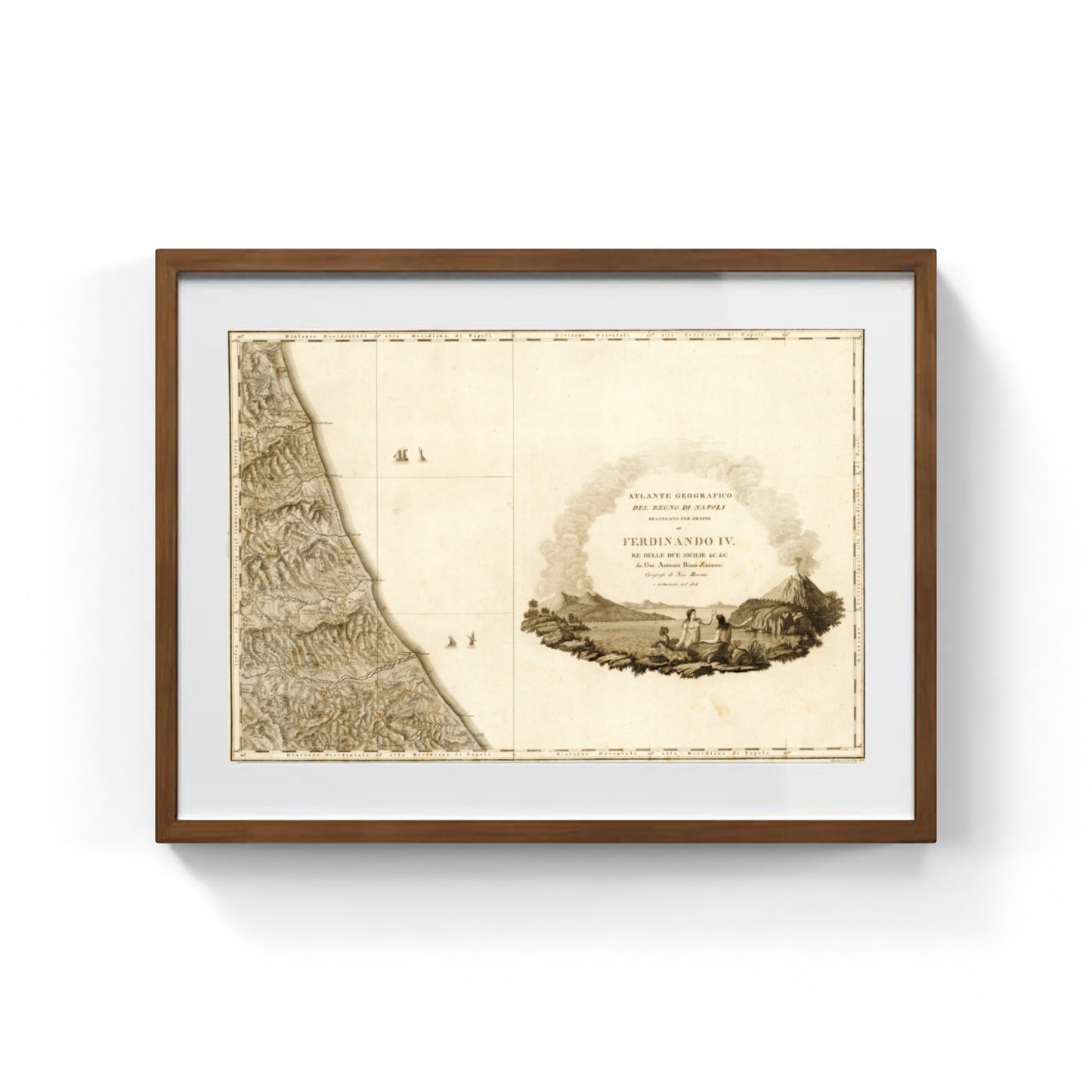 Dettaglio del atlante geografico del regno di Napoli di Giovanni Antonio Rizzi-Zannoni