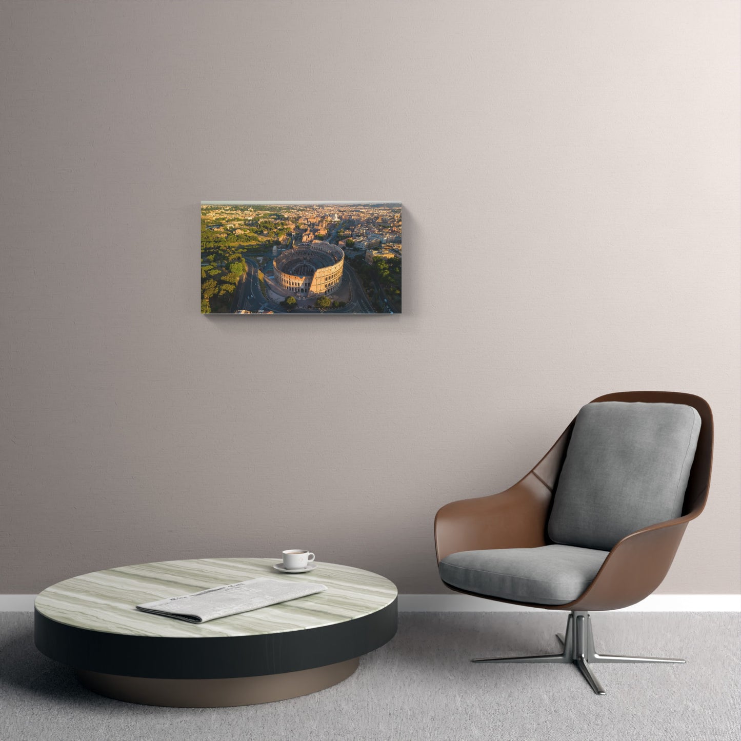 Aerial view of the Colosseum