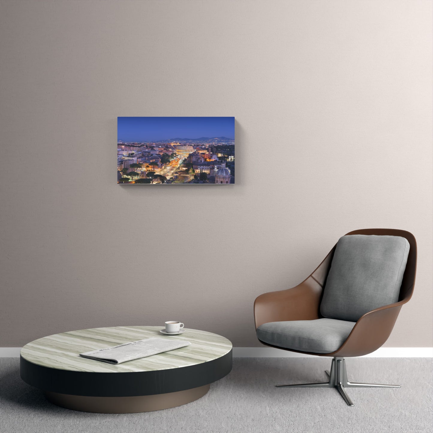 View of the Colosseum in the evening, Rome