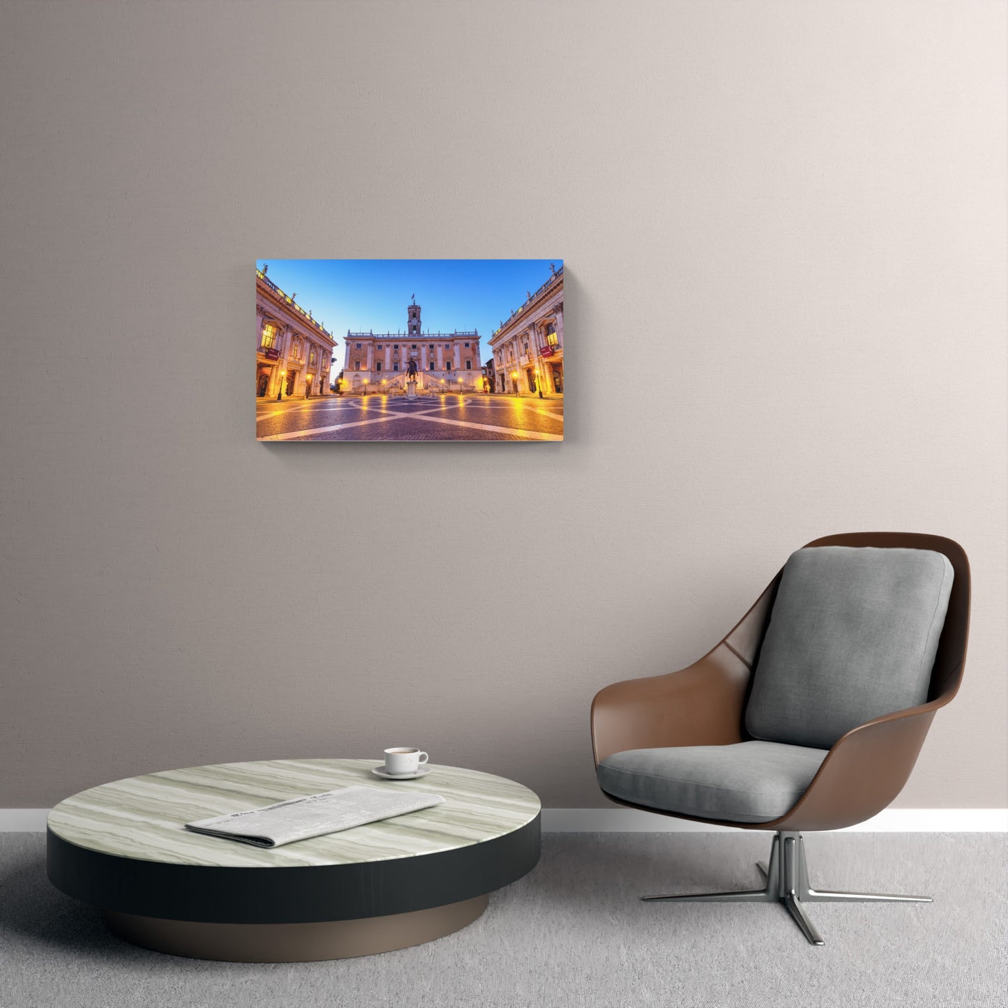 Capitoline Square at dawn, Rome