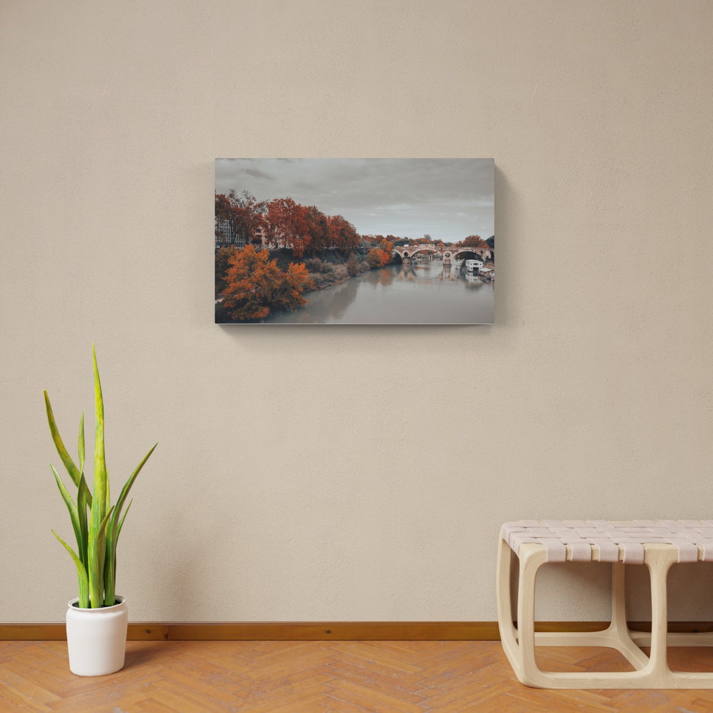 Autumn view of the Tiber, Rome