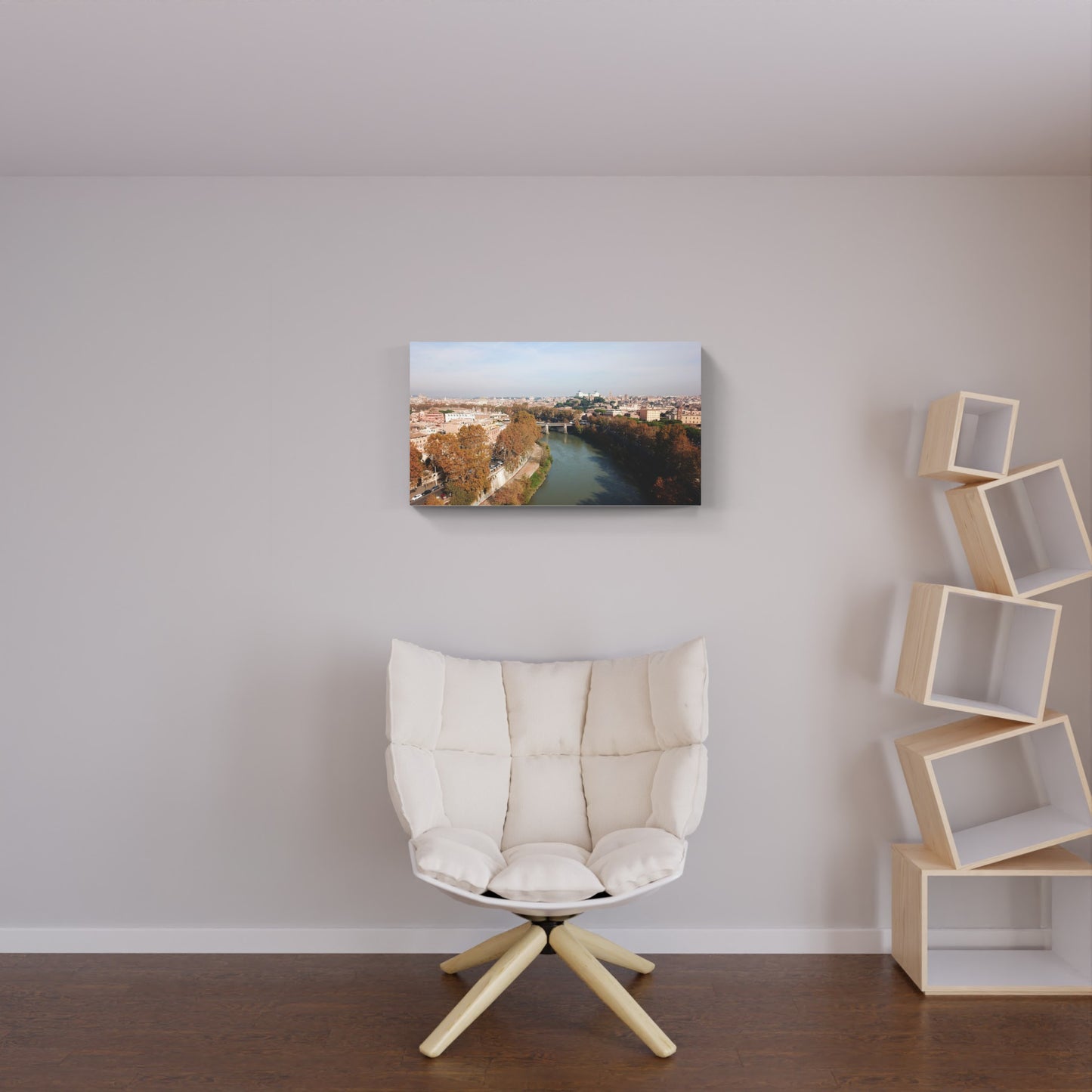 Veduta del Tevere in autunno, Roma