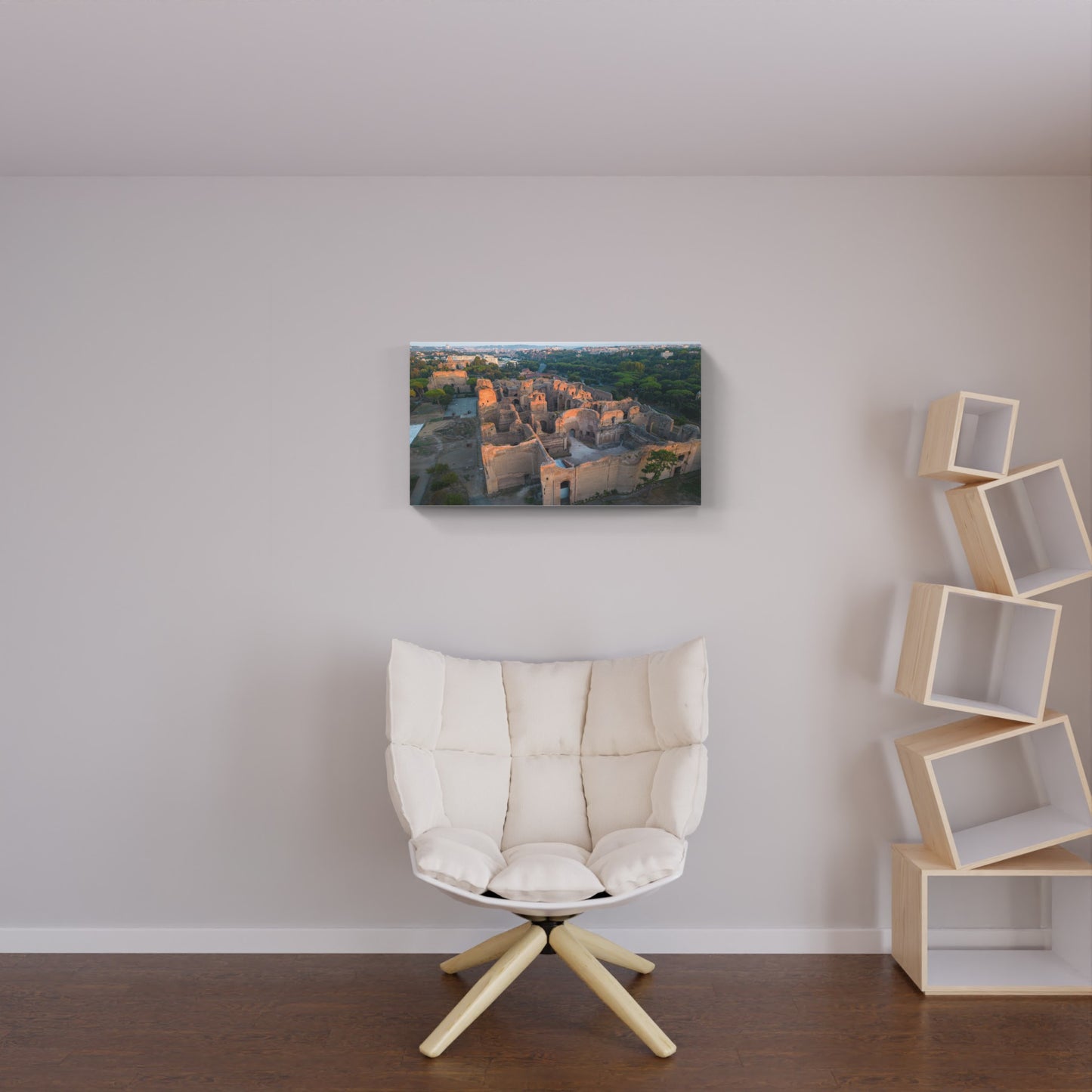 Aerial view of the Baths of Caracalla, Rome