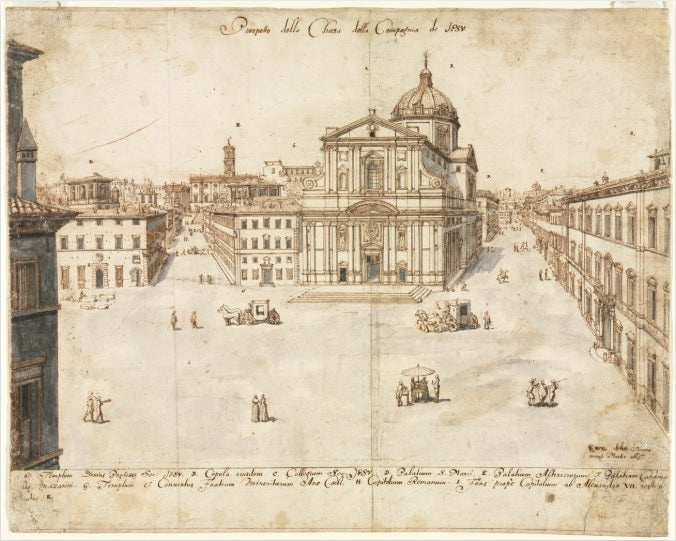 View of Rome with St. Peter's and Castel Sant' Angelo in the Distance, 1685 - Gaspare Vanvitelli - Gaspar van Wittel