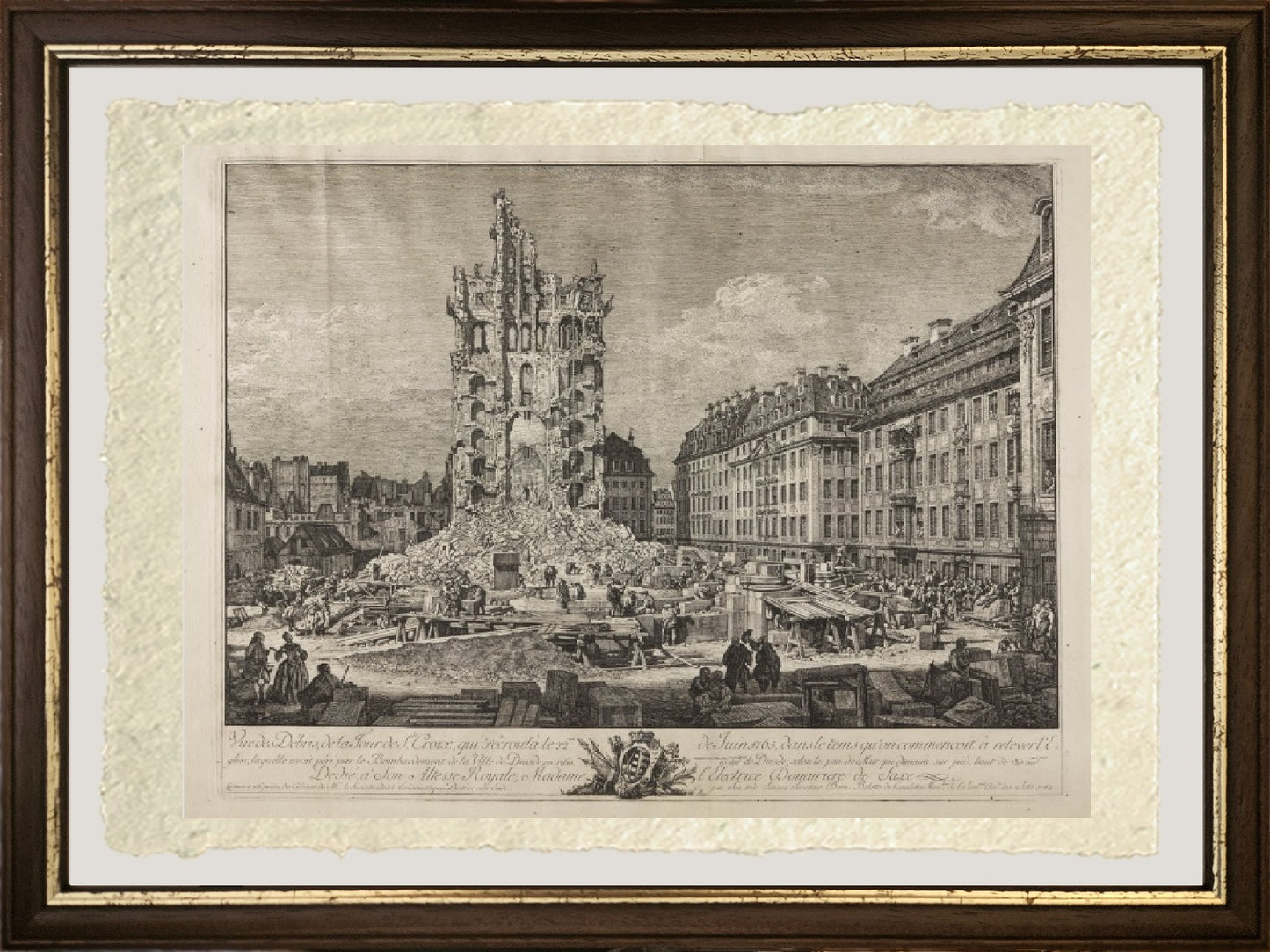 Dresden, the ruins of the old Kreuzkirche - Bernardo Bellotto