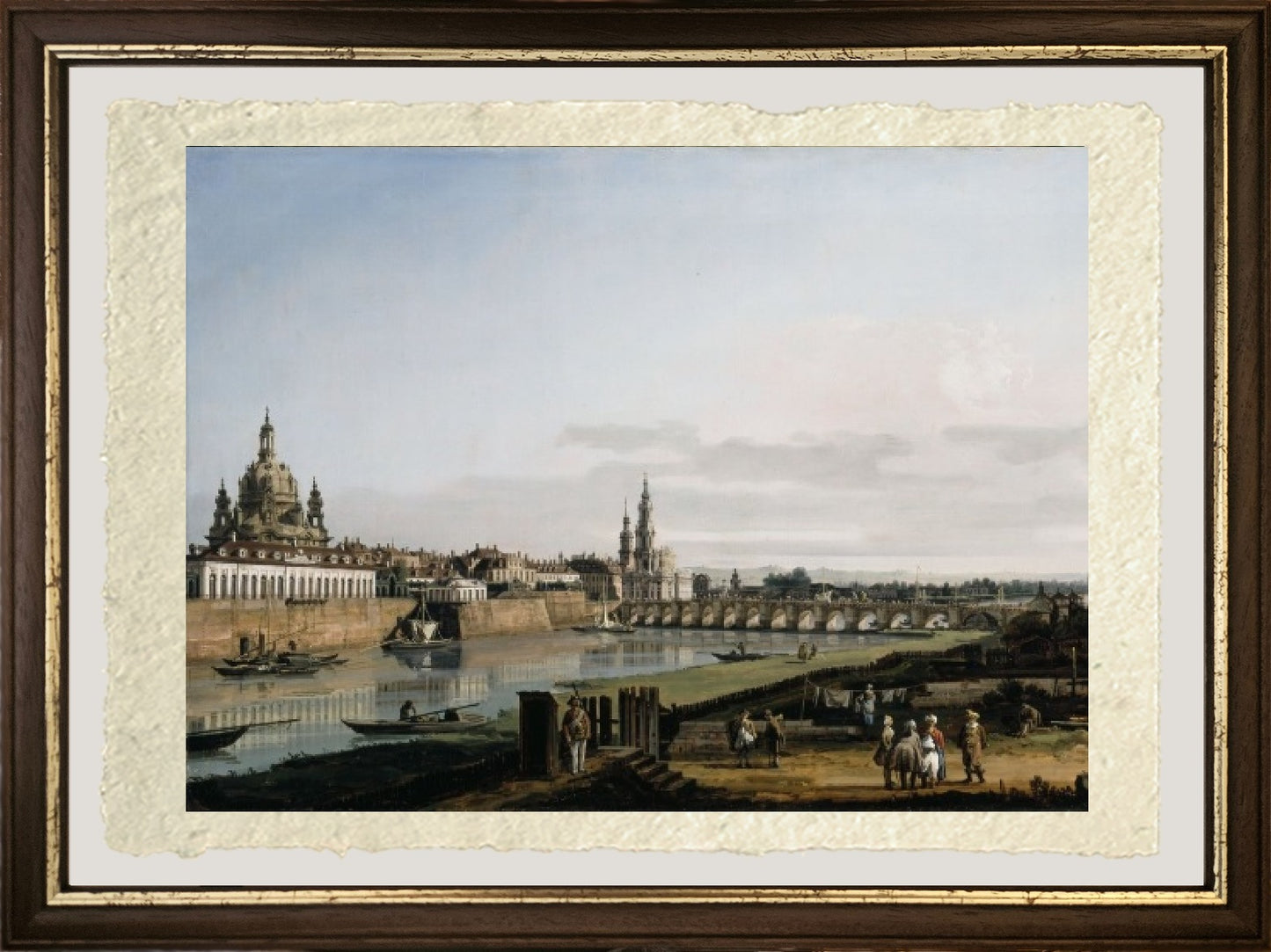 Dresden from the right bank of the Elbe with the Augustus Bridge - Bernardo Bellotto