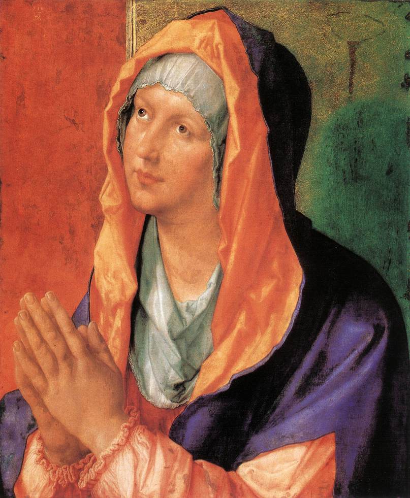 Madonna in preghiera - Albrecht Dürer su pregiata carta Amalfi