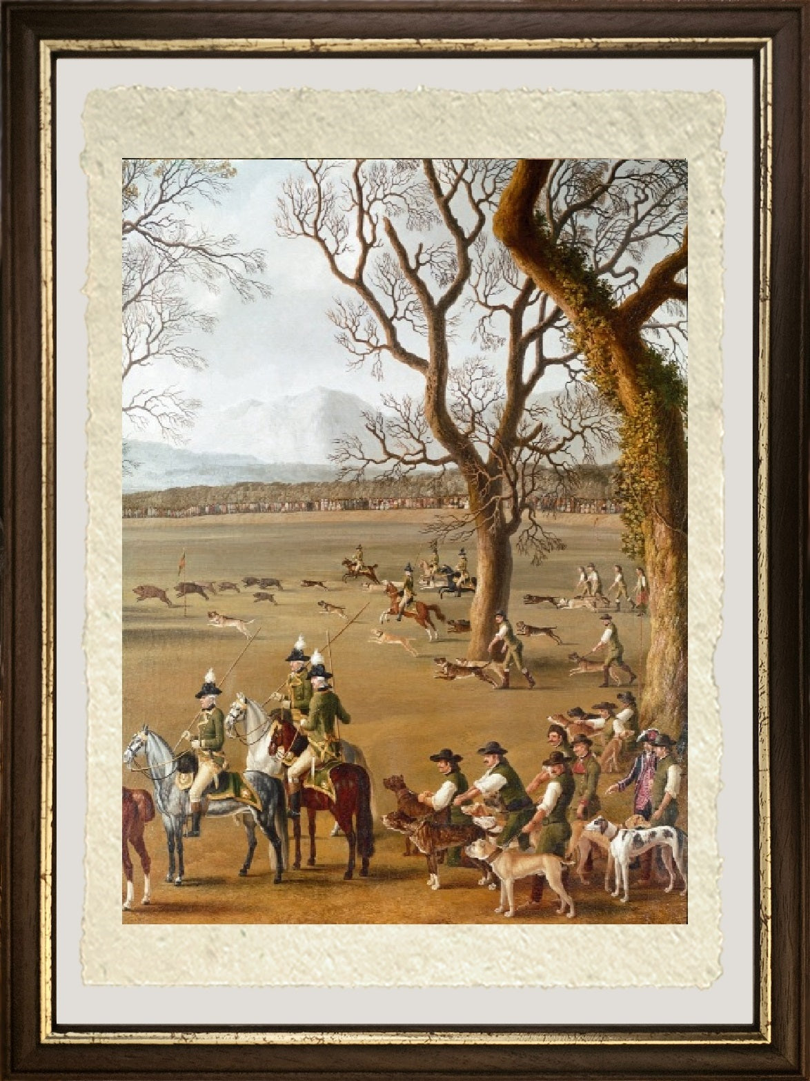 Ferdinando IV caccia il cinghiale nella tenuta di Cassano (dettaglio) - Jakob-Philipp Hackert