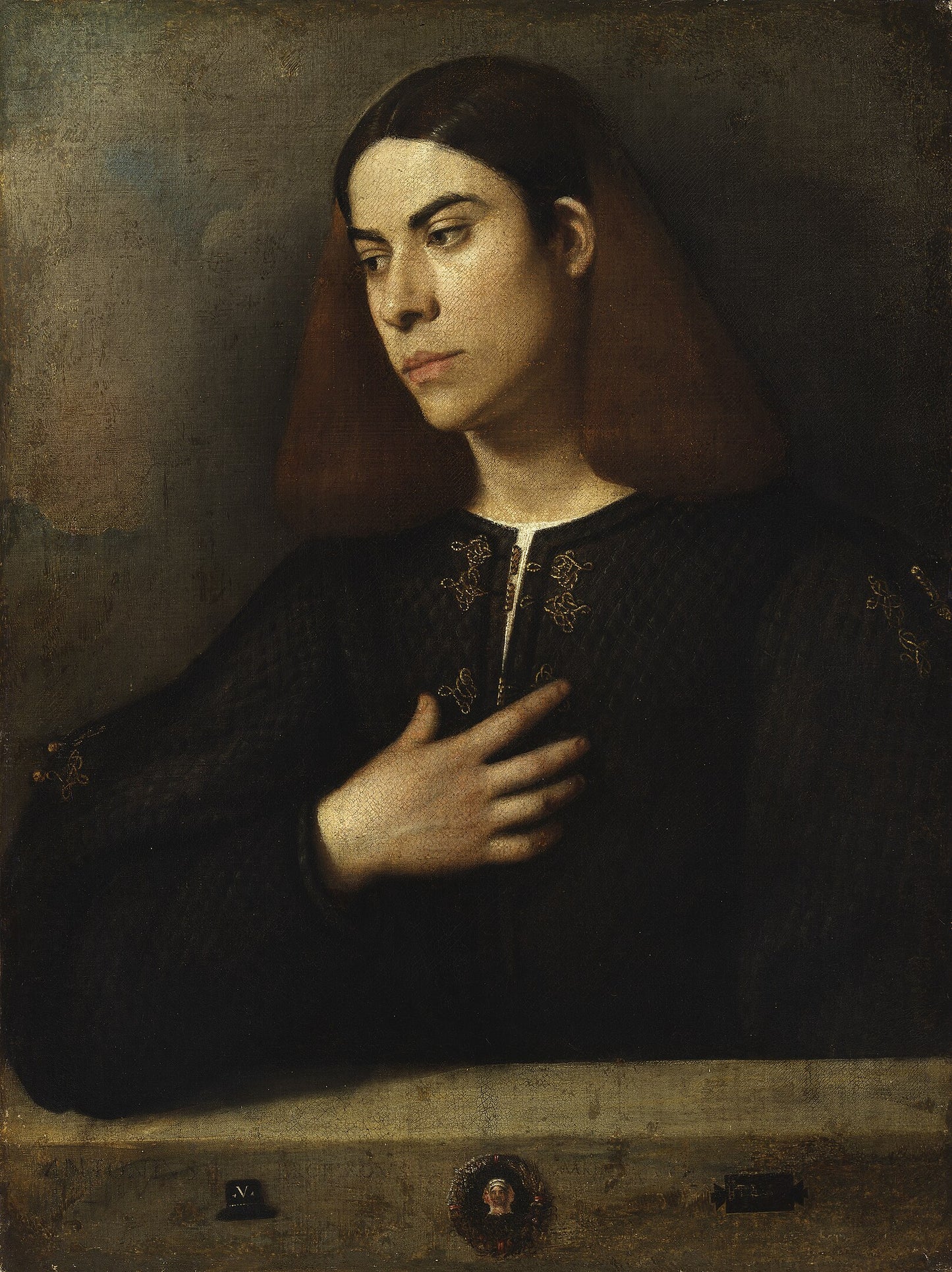 Il Ritratto di una giovane di Giorgione su pregiata carta Amalfi