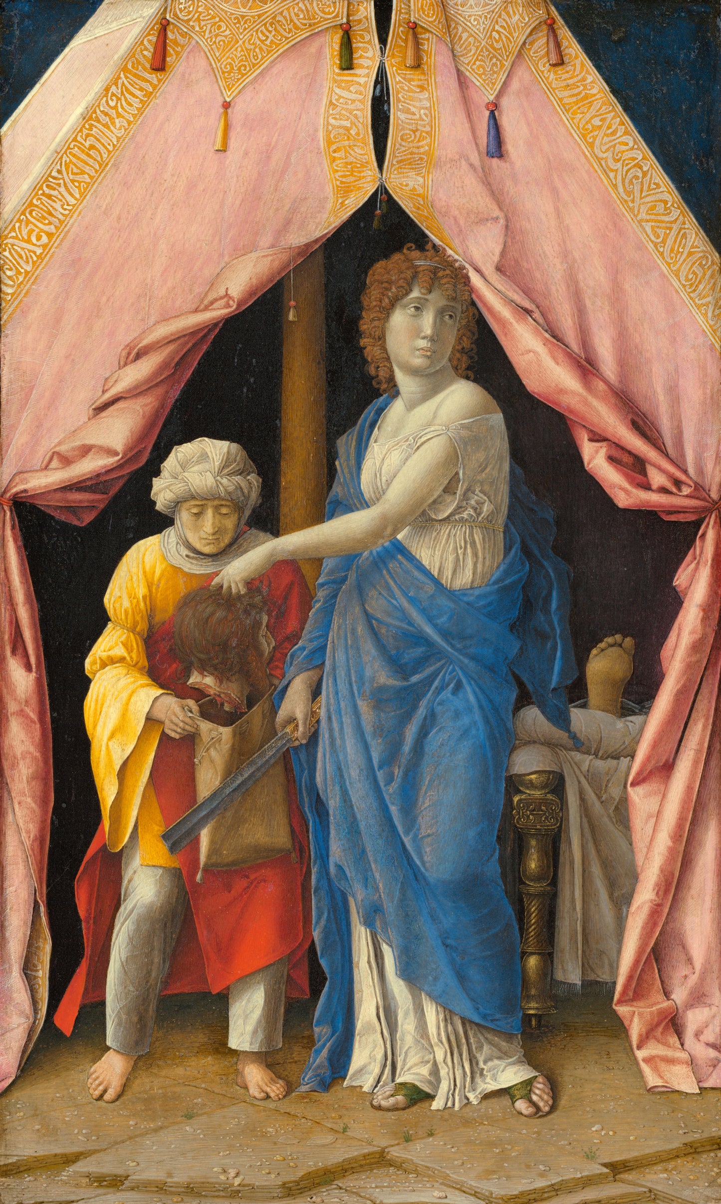 Giuditta e l'ancella con la testa di Oloferne di Andrea Mantegna su pregiata carta Amalfi